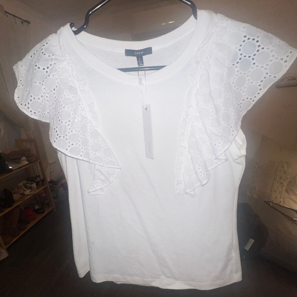 Drew White top NWT Small